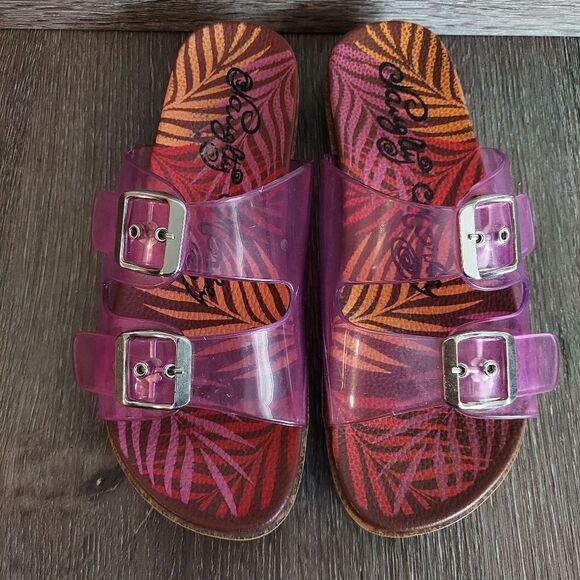 Naughty Monkey Transparent Purple Sandals - Picture 1 of 10